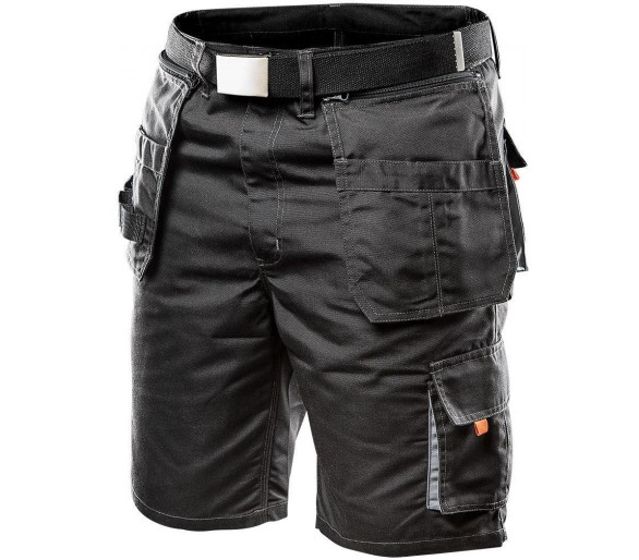NEO TOOLS Shorts de trabalho masculino, cinto, bolsos removíveis Tamanho S/48