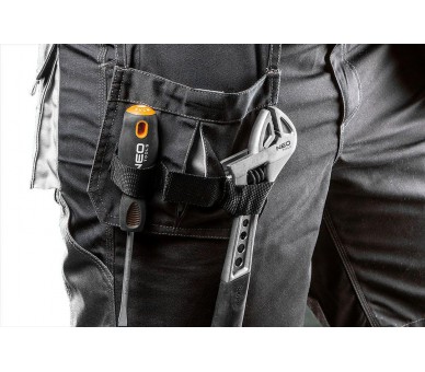NEO TOOLS Pantalón corto de trabajo para hombre, cinturón, bolsillos extraíbles Talla S/48