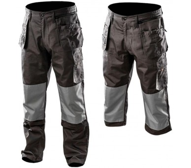 NEO TOOLS Panské pracovní kalhoty s odepínatelnými kapsami a nohavicemi Velikost S/48