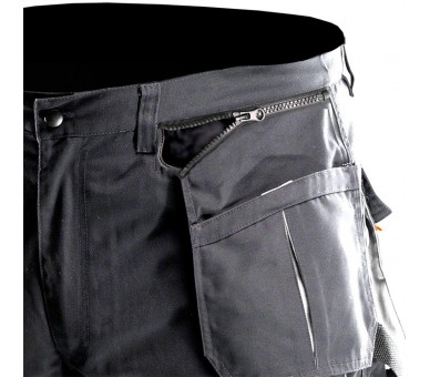 NEO TOOLS Panské pracovní kalhoty s odepínatelnými kapsami a nohavicemi Velikost M/50