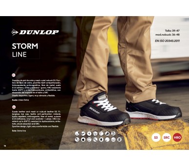 Dunlop STORM S3 Black Nubuck - calçado de trabalho e segurança