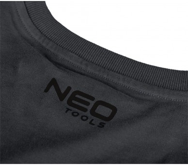 NEO TOOLS Pánske tričko s potlačou, 100% bavlna, čierne