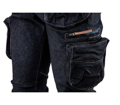 NEO TOOLS Męskie spodnie jeansowe robocze, 5 kieszeni