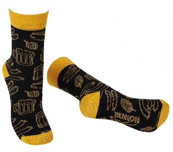 BENNONKY Beer Socks черный/желтый