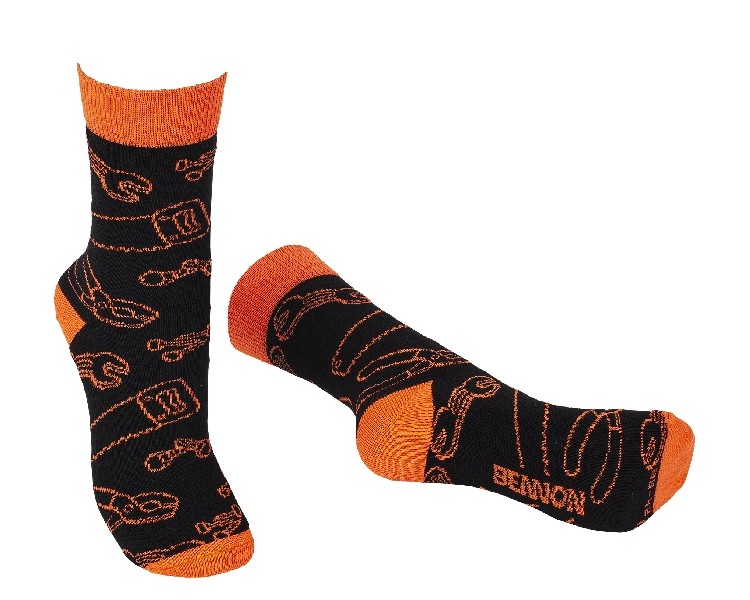 BENNONKY Tool Socks أسود/برتقالي