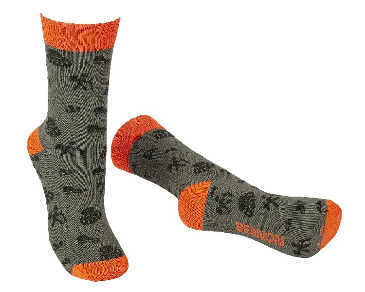 BENNONKY Trek Socks green/orange