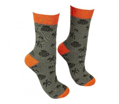 Ponožky BENNONKY Trek zelená/oranžová
