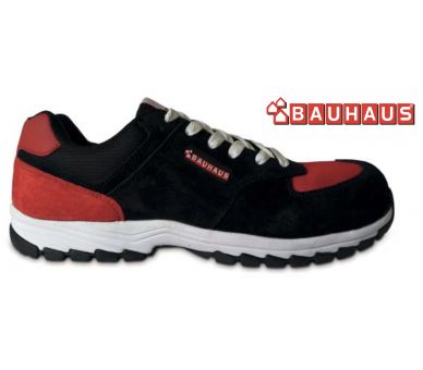 أحذية السلامة باللون الأسود والأحمر S3 BAUHAUS