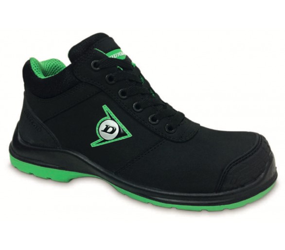 Dunlop FIRST ONE ADV High PU-PU S3 - أحذية العمل والسلامة باللون الأسود والأخضر