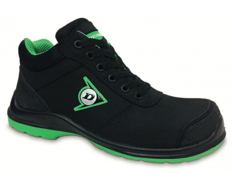 Dunlop FIRST ONE ADV High PU-PU S3 - أحذية العمل والسلامة باللون الأسود والأخضر