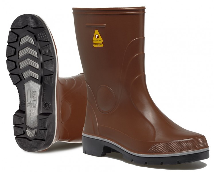 Pracovné a bezpečnostné gumené topánky RONTANI FARM brown