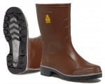 Pracovní a bezpečnostní gumové boty Rontani FARM hnědé